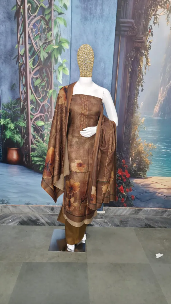 Hazel_Brown_Floral_Printed_Pashmina_Unstitched_Suit_Set__For_Women