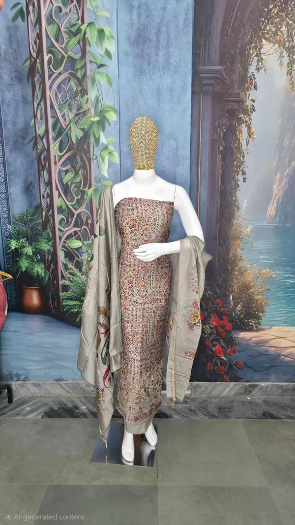 Grey_Exquisite_Hand-Embroidered_Masleen_Unstitched_Suit_Set_For_Women