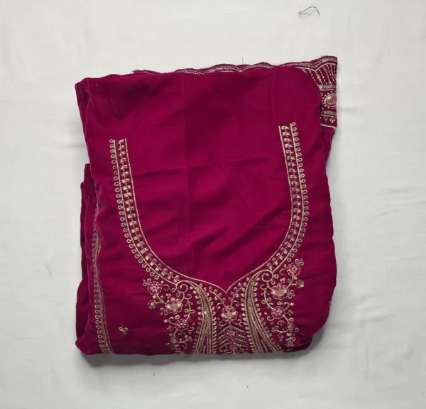 Rani_Pink_Royal_Velvet_Embroidered_Unstitched_Suit_Set__For_Women