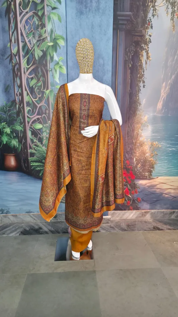Golden_Brown_Heritage_Pashmina_Suit_Set_Elegant_Paisley_&_Brocade_Unstitched_Dress_Material__For_Women