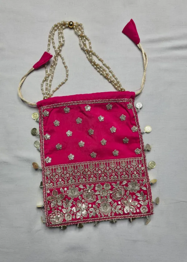 Vibrant_Pink_&_Orange_Bandhani_Silk_Unstitched_Suit_Set_With_Gota_Work_For_Women