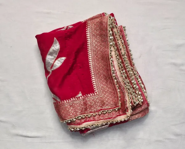 Red_Regal_Shimmer_Silk_Festive_Suit_(Semi-Stitched)_For_Women