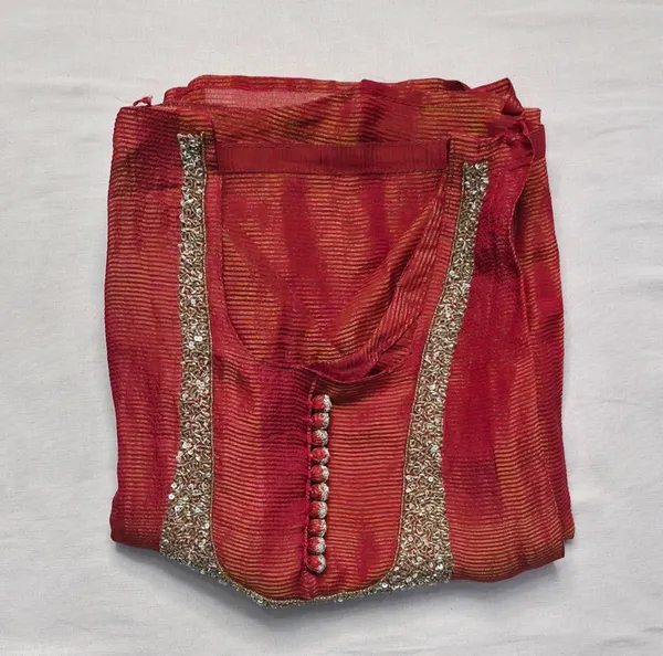 Red_Regal_Shimmer_Silk_Festive_Suit_(Semi-Stitched)_For_Women