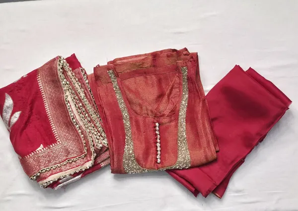 Red_Regal_Shimmer_Silk_Festive_Suit_(Semi-Stitched)_For_Women