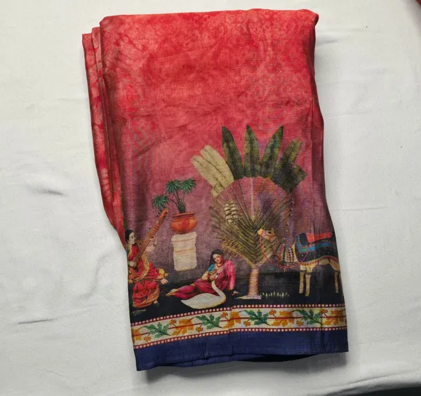 Maroon_Cotton_Silk_Unstitched_Suit_With_Miniature_Art_Digital_Print_Dupatta__For_Women
