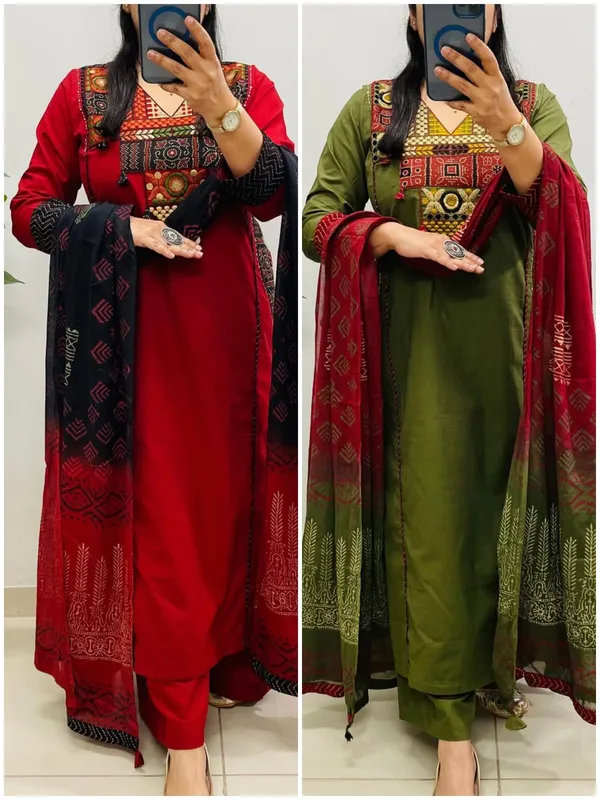 THE_TINGE_�_Riwaayat_Red_Embroidered_Suit_Set_for_women