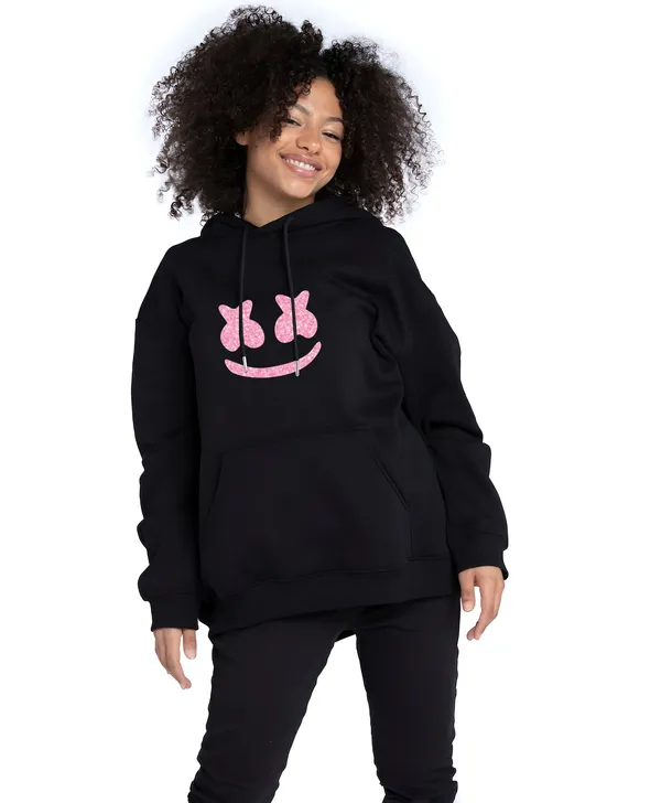 Black_Cotton_Fleece_Full_Long_Sleeves__Printed_Hoodie_For_Women