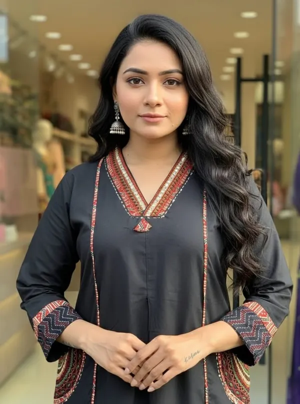 Black_Cotton_Printed_A_Line_Suit_For_Women