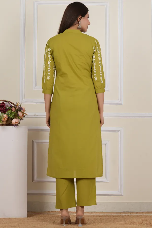 The_Tinge_parrot_green_Embroidered_Suit_Set_for_women