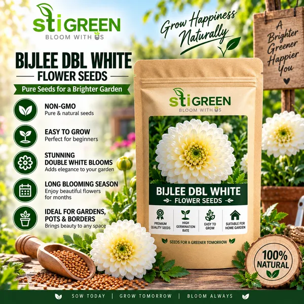 Bijli_Double_White_Marigold_Flower_Seeds
