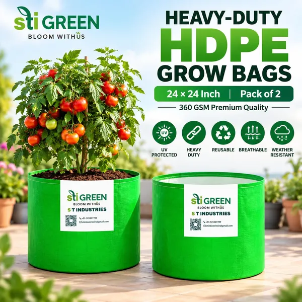 STI_GREEN_HDPE_Grow_Bags_for_Plants_24_x_24_Inch_(Pack_of_2)_|_360_GSM_Heavy_Duty_UV_Protected_Grow_Bags