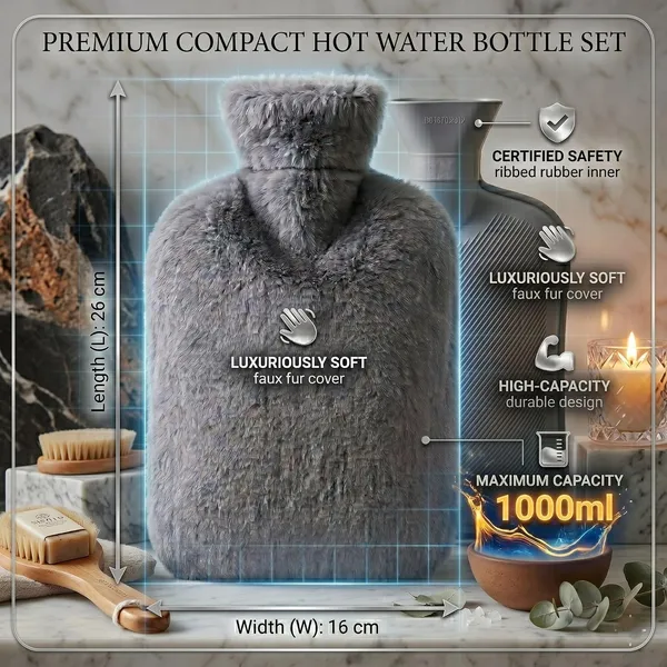 Hot_Water_Bottle_Luxury_Grey_Plush_with_Cover_(1000ml)_DURABLE_PVC_HEATING_BOTTEL_FOR_NECK,BACK_&_BODY_PAIN_RELIEF_HOT_WATER_BAG