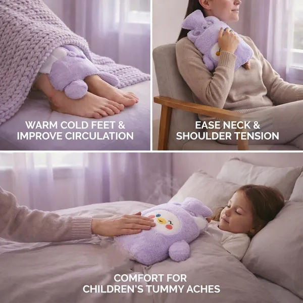 Hot_Water_Bottle_with_Plush_Duck_Cover_1000ML_Premium_Leak-Proof_Heating_Bag_for_Period_Cramps,_Back,_Neck_&_Joint_Pain_Relief_Hot_&_Cold_Compress_for_Muscle_Injuries_&_Swelling_with_Bunny_Sleeve_(Lavender_-_Duckling)