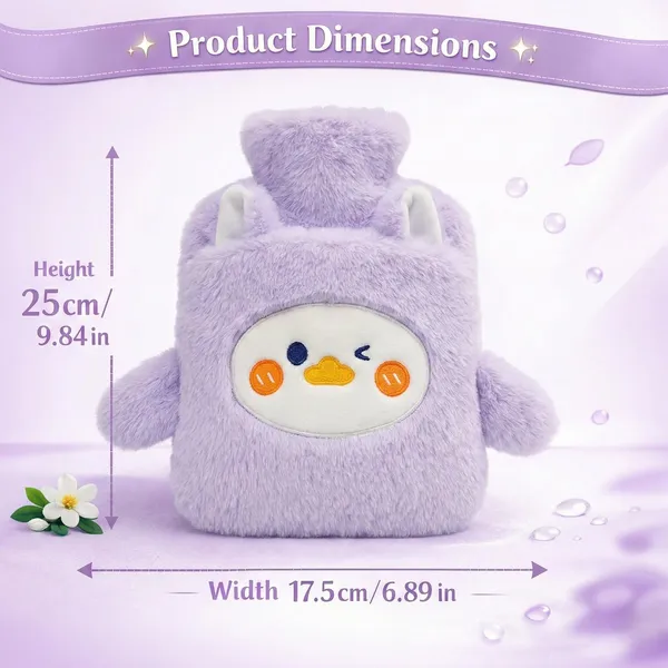 Hot_Water_Bottle_with_Plush_Duck_Cover_1000ML_Premium_Leak-Proof_Heating_Bag_for_Period_Cramps,_Back,_Neck_&_Joint_Pain_Relief_Hot_&_Cold_Compress_for_Muscle_Injuries_&_Swelling_with_Bunny_Sleeve_(Lavender_-_Duckling)
