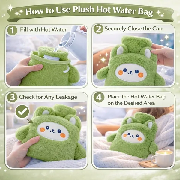 Plush_Hot_Water_Bottle_with_Soft_Cover_&_Hand_Warmer_Sleeve_1000ML_Heating_Bag_for_Period_Cramp,_Back_Pain_&_Muscle_Aches,_Hot_&_Cold_Compress_for_Shoulder,_Stress,_Injury_&_Swelling_(Olive_Green_-_Puppy)