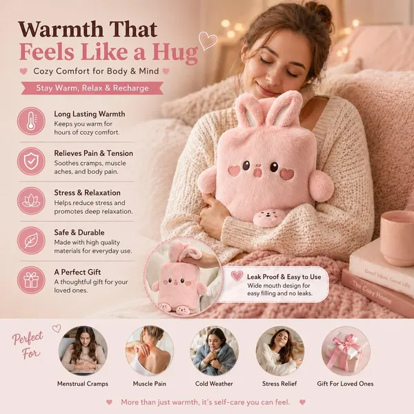 Rabbit_Hot_Water_Bottle_with_Soft_Plush_Cover_1_Litre_Classic_Silicone_Bag_for_Pain_Relief,_Period_Cramps,_Hand_&_Feet_Warmer,_Leak-Proof_Hot_&_Cold_Therapy_with_Cute_Removable_Bunny_Sleeve