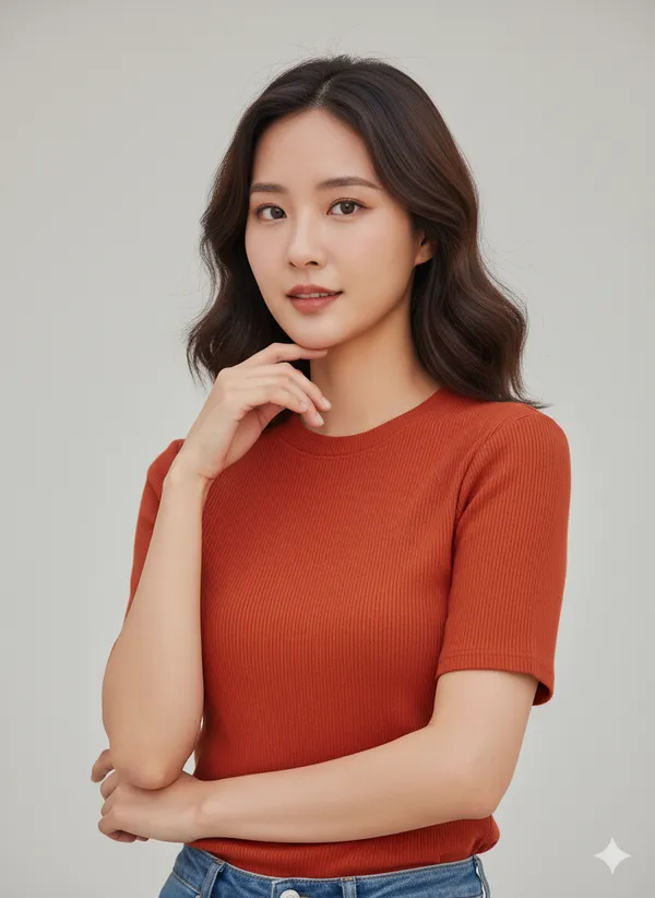 Rust_Rib_Knit_Fabric_Casual_Top_For_Women