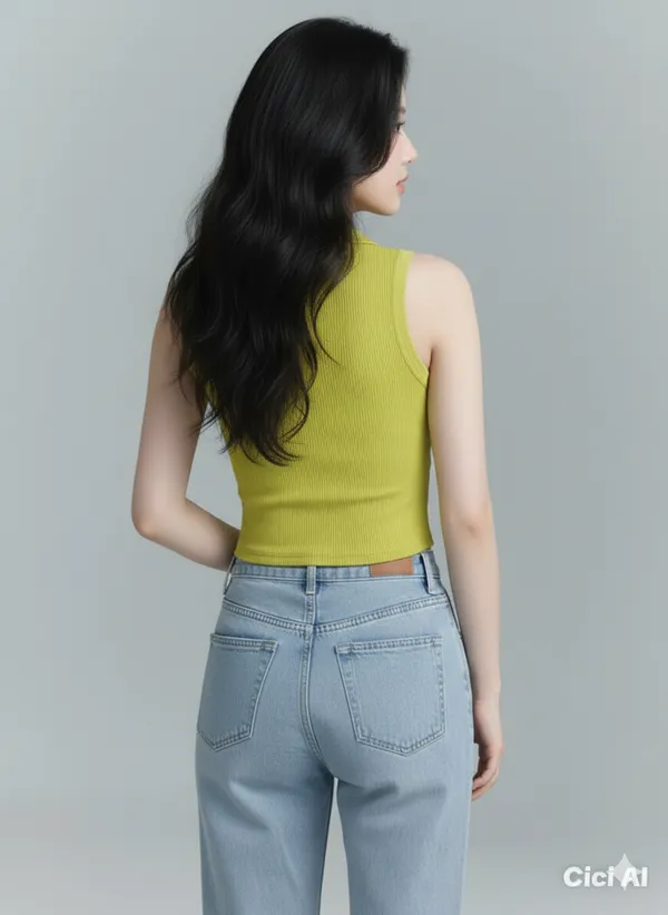 Pista_Rib_Knit_Fabric_Casual_Crop_Top_For_Women