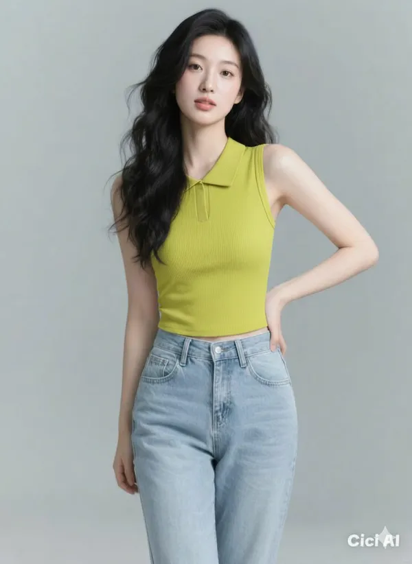 Pista_Rib_Knit_Fabric_Casual_Crop_Top_For_Women