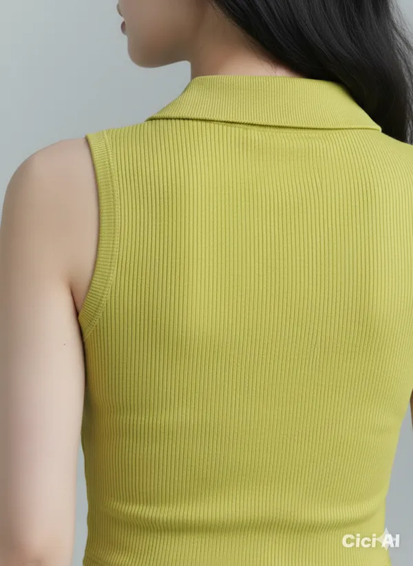 Pista_Rib_Knit_Fabric_Casual_Crop_Top_For_Women