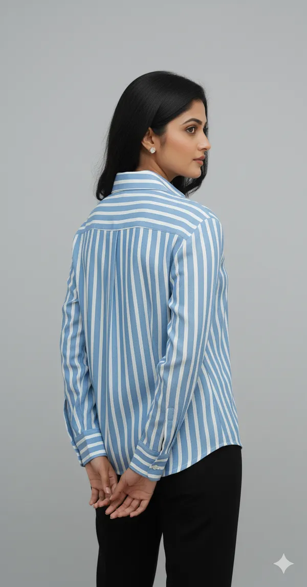 Blue_Cotton_Casual_Shirt_For_Women