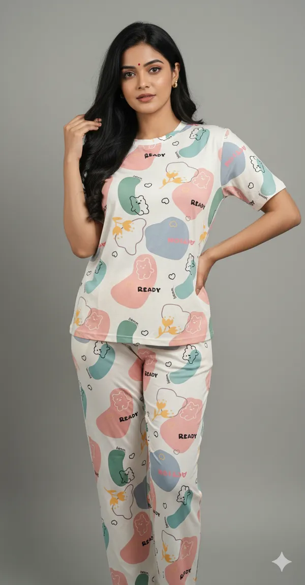 Multicolor_Lycra_Casual_Night_Wear_For_Women