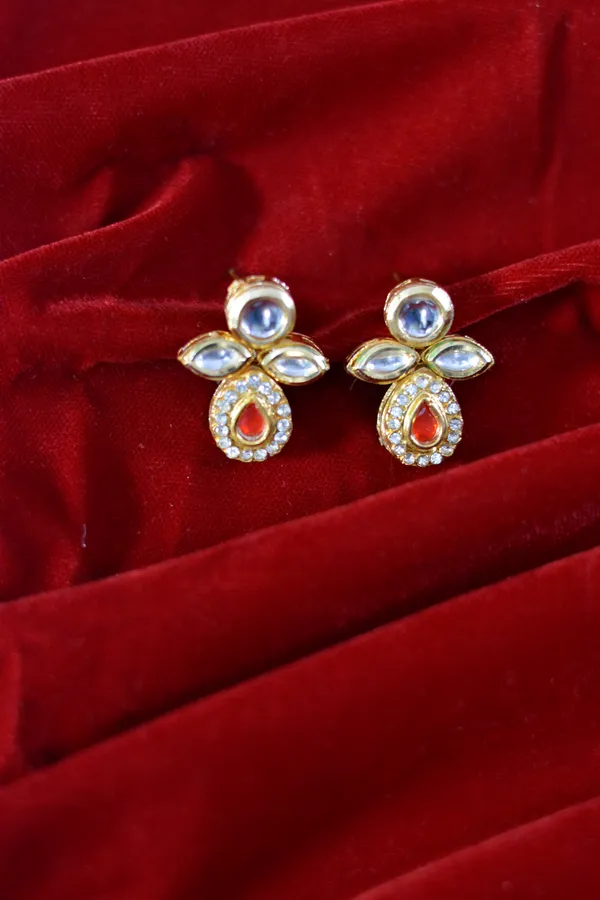 Gold_Vintage_Polki_Red_Accent_SquareCut_Necklace_Set_(Pack_Of_3)