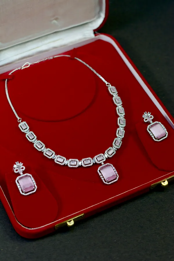 Pink_Rectangle_Stone_Necklace_Set_For_Women_(Pack_Of_3)