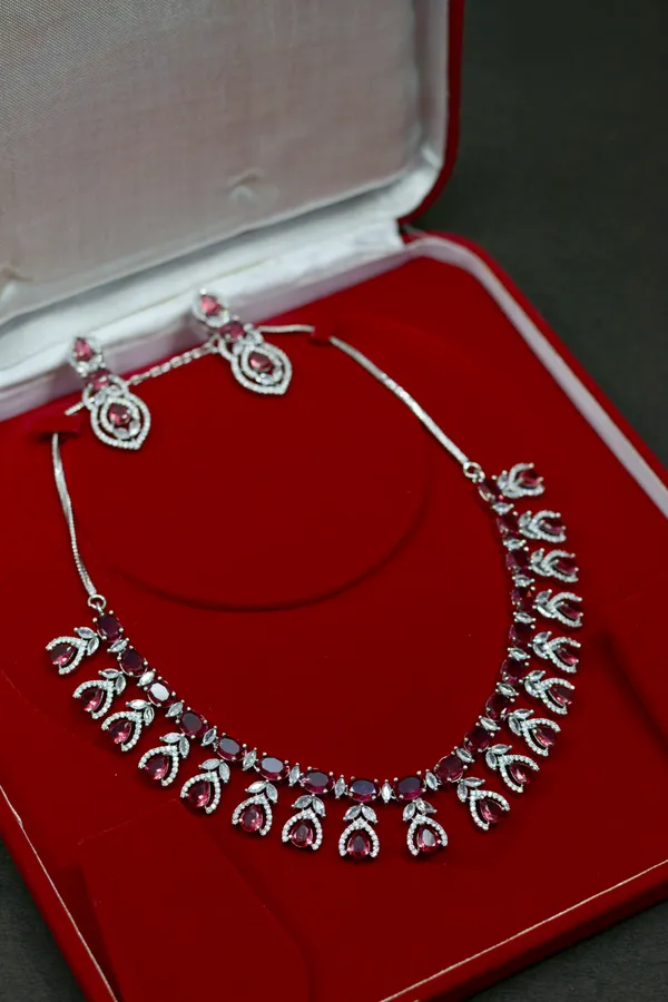 Ruby_Drop_Bridal_Necklace_Set_For_Women_(Pack_Of_3)