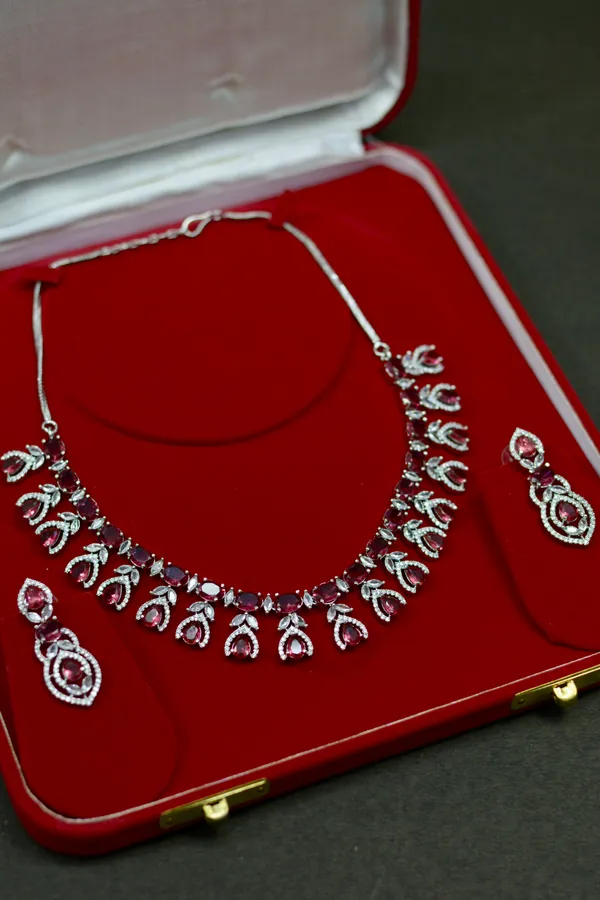 Ruby_Drop_Bridal_Necklace_Set_For_Women_(Pack_Of_3)