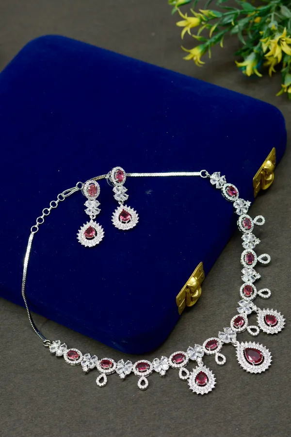Ruby_Teardrop_Statement_Necklace_Set_For_Women_(Pack_Of_3)