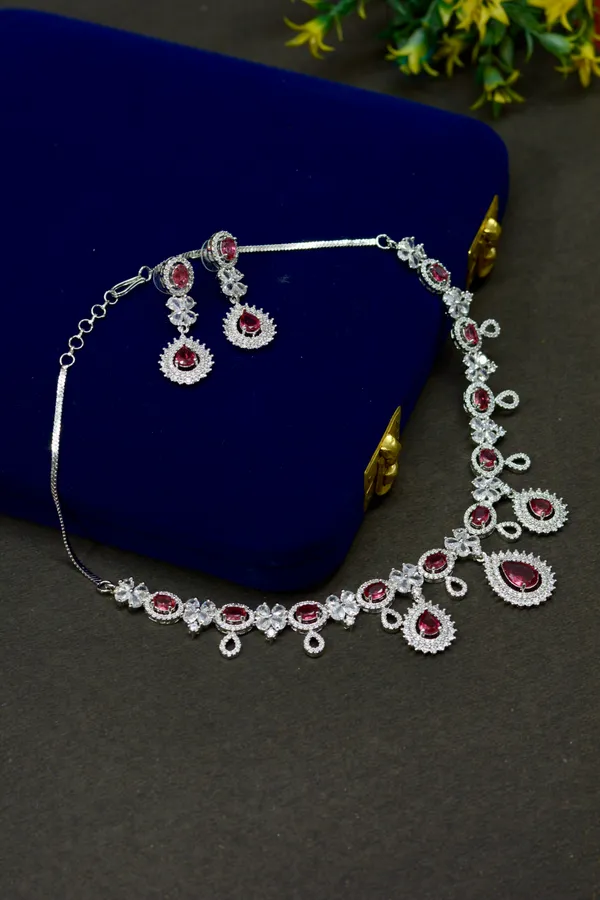 Ruby_Teardrop_Statement_Necklace_Set_For_Women_(Pack_Of_3)