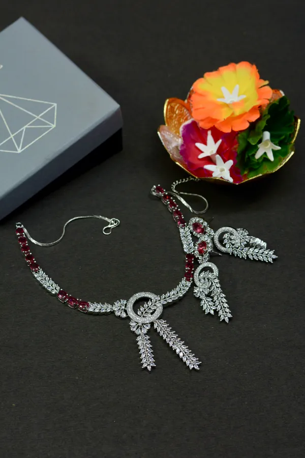 Ruby_Leaf_Motif_Necklace_Set_For_Women_(Pack_Of_3)