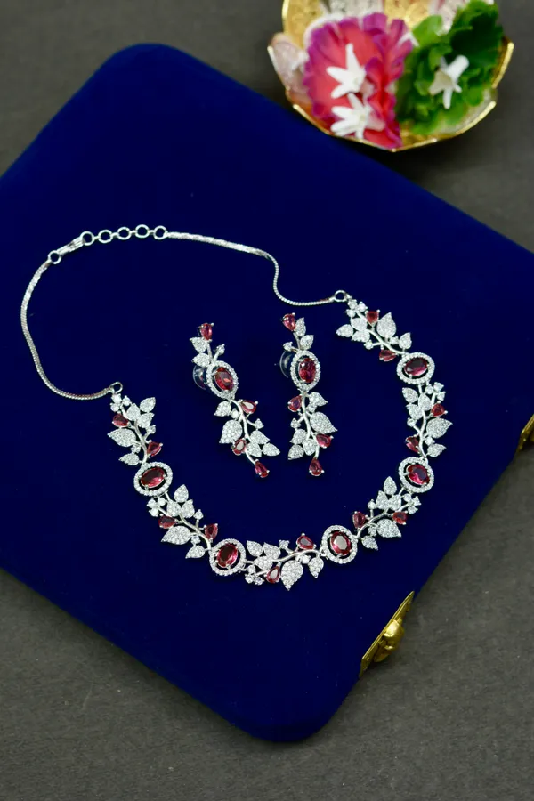 Ruby_Floral_Vine_&_Silver_Necklace_Set_For_Women_(Pack_Of_3)