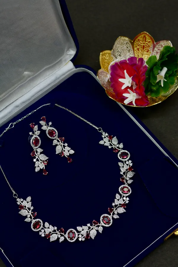 Ruby_Floral_Vine_&_Silver_Necklace_Set_For_Women_(Pack_Of_3)
