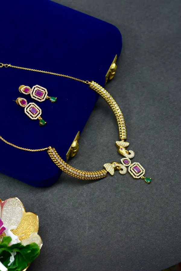 Elephant_Motif_Temple_Necklace_Set_For_Women_(Pack_Of_3)