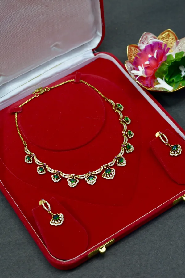 Green_Drop_Traditional_Necklace_Set_For_Women_(Pack_Of_3)