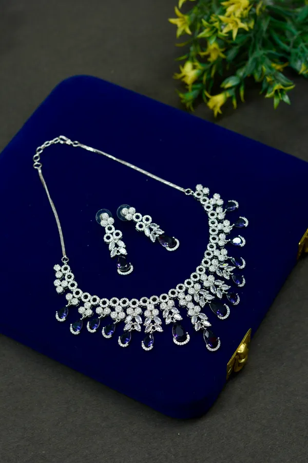 Heavy_Blue_Dangling_Cluster_Necklace_Set_For_Women_(Pack_Of_3)