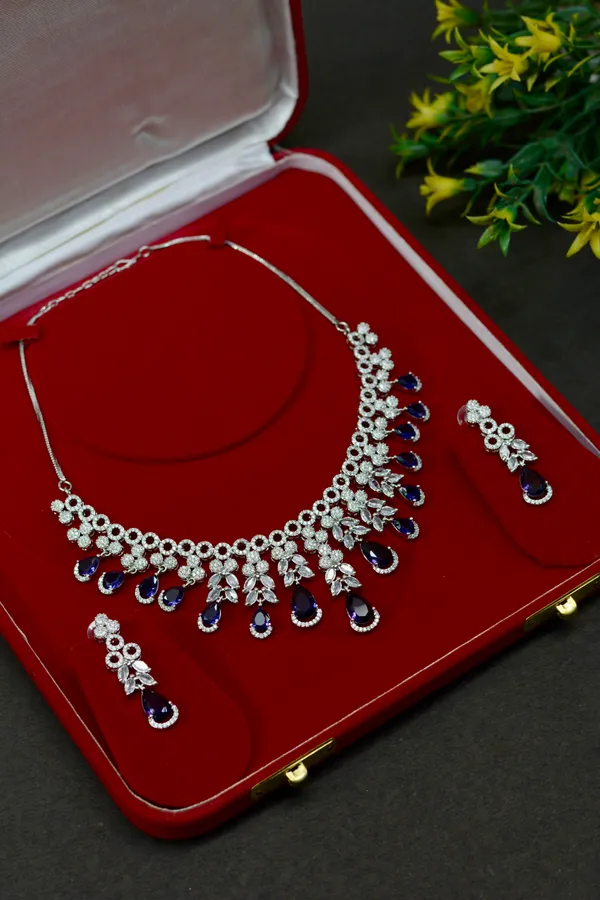 Heavy_Blue_Dangling_Cluster_Necklace_Set_For_Women_(Pack_Of_3)