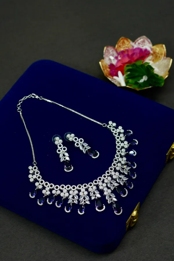 Heavy_Blue_Dangling_Cluster_Necklace_Set_For_Women_(Pack_Of_3)