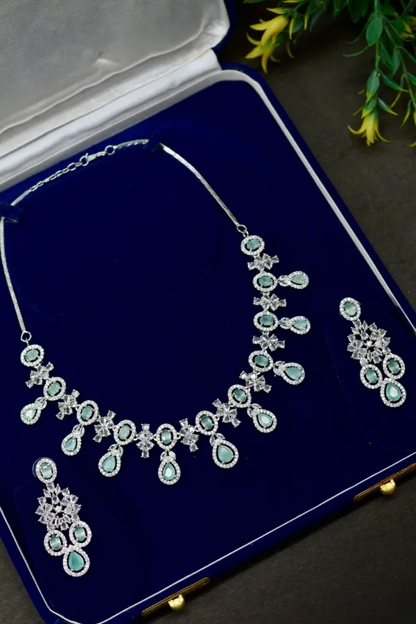 Mint_Green_Floral_Drop_Necklace_For_Women_(Pack_Of_3)