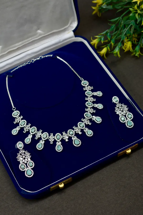 Mint_Green_Floral_Drop_Necklace_For_Women_(Pack_Of_3)