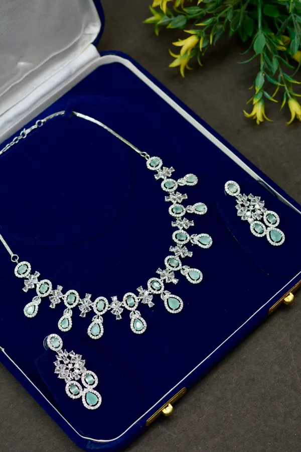 Mint_Green_Floral_Drop_Necklace_For_Women_(Pack_Of_3)