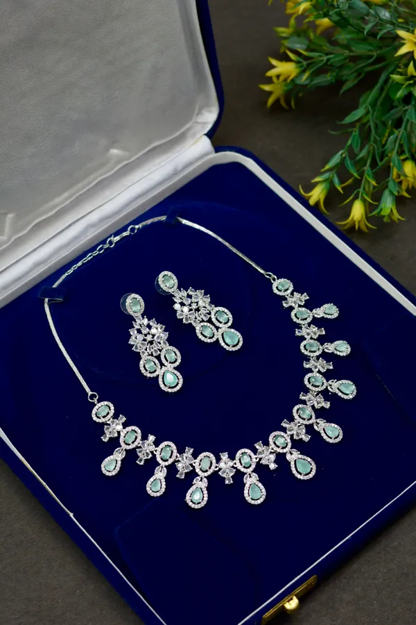 Mint_Green_Floral_Drop_Necklace_For_Women_(Pack_Of_3)