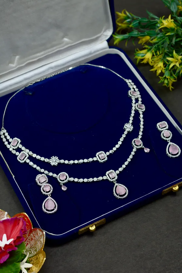 Pink_Stone_Layered_Necklace_Set_For_Women_(Pack_Of_3)