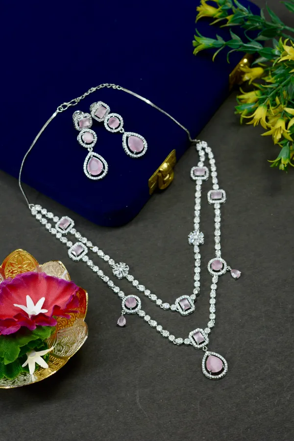 Pink_Stone_Layered_Necklace_Set_For_Women_(Pack_Of_3)