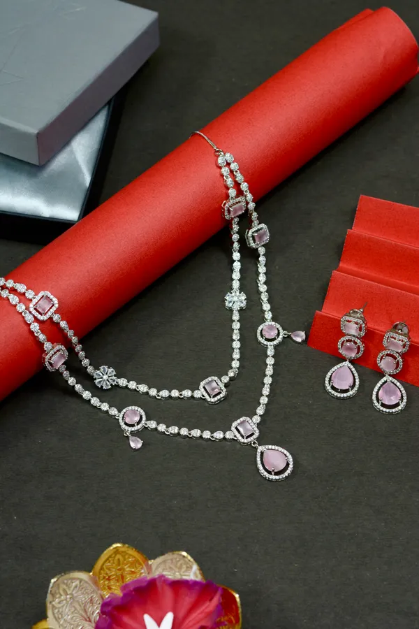 Pink_Stone_Layered_Necklace_Set_For_Women_(Pack_Of_3)