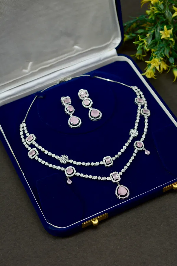 Pink_Stone_Layered_Necklace_Set_For_Women_(Pack_Of_3)
