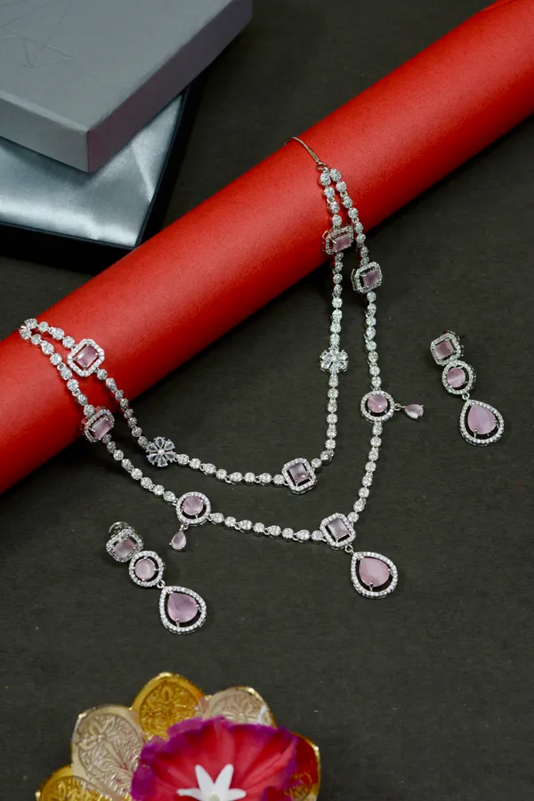 Pink_Stone_Layered_Necklace_Set_For_Women_(Pack_Of_3)
