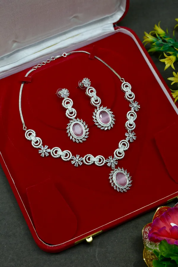 Pink_Oval_Crystal_Statement_Necklace_For_Women_(Pack_Of_3)